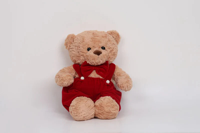 ORSO ROSSO 50CM FIORI DI LENA