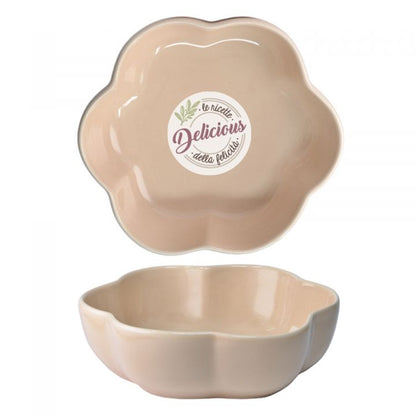 Pirofila monoporzione Fiore beige di WALD
