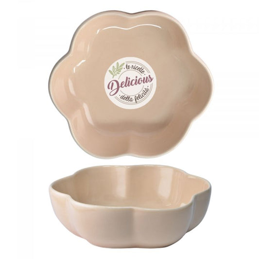 Pirofila monoporzione Fiore beige di WALD