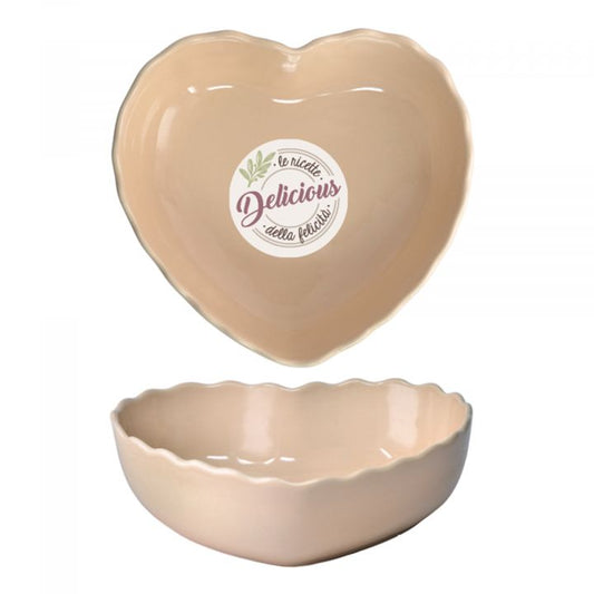 Pirofila monoporzione Cuore beige di WALD
