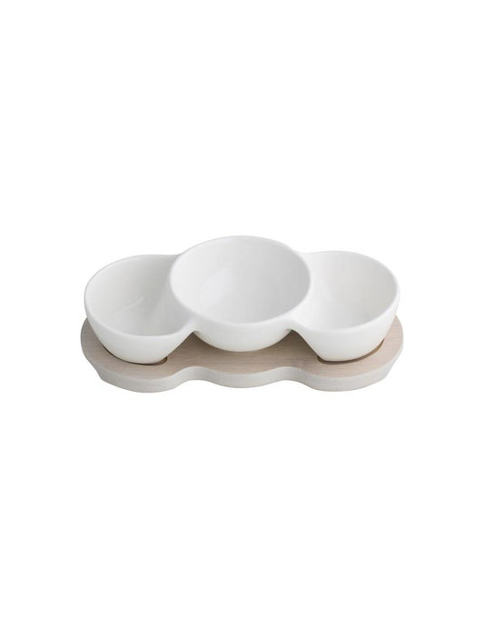 Antipastiera con supporto in bamboo di BRANDANI