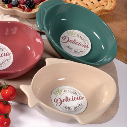 Pirofila monoporzione Pesce beige di WALD
